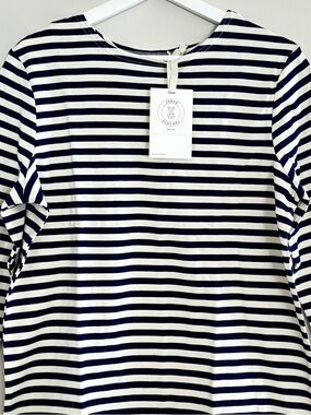 NWT UO URBAN RENEWAL Striped Long Sleeve Tee XXL Black/Blue Illusion 100% Cotton